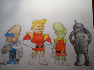 Futurama line up 2 coloured