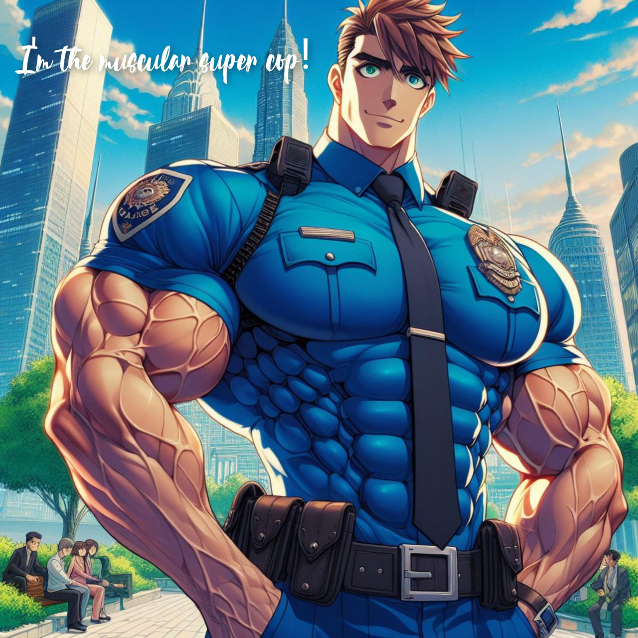 Buff Cops Deviantart I'm the muscular super cop! by ilyaswong on DeviantArt