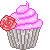Free Sparkly cupcake icon~