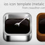 Beautiful ios Apple Icon Template Metalic and Wood