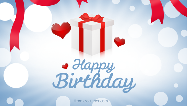 Printable Birthday Cards PSD - cssauthor.com