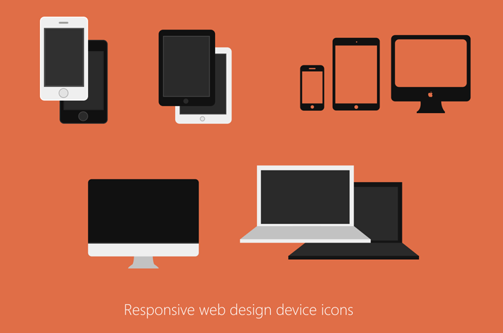 Responsive Web Design Devices Icon PSD