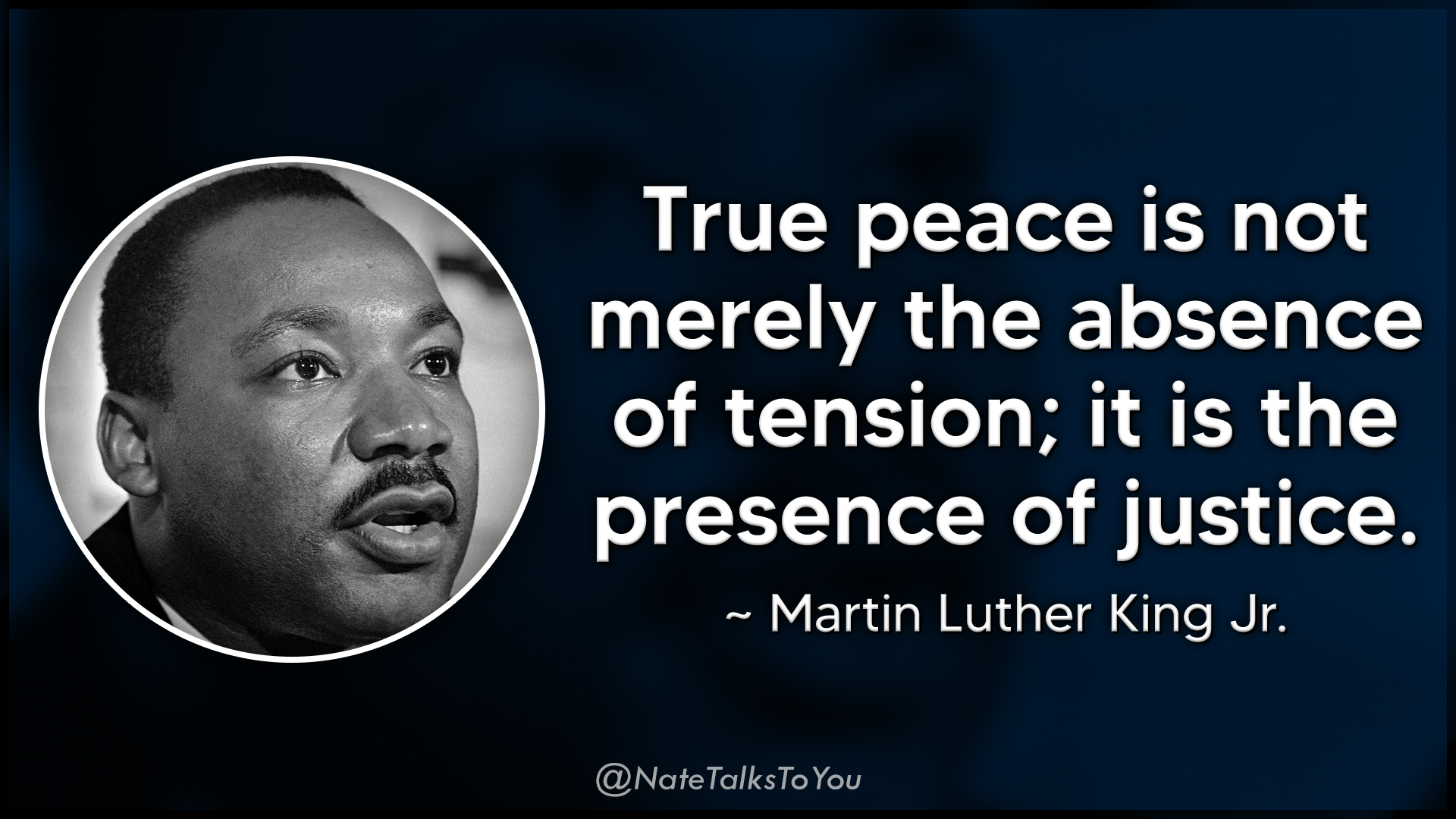 Martin Luther King Jr. on Peace (Quote) by NateTalksToYou on DeviantArt