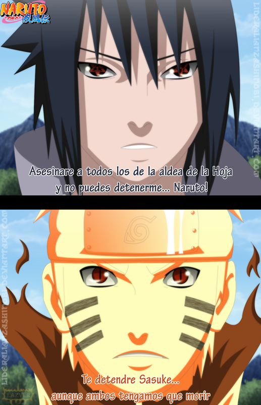 Sasuke MS Eterno y Naruto Modo Chackra 2