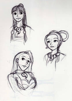 sketch - Maya, Mia and Pearl