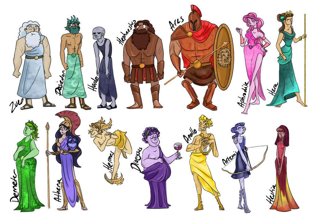 Greek Gods by SpaceBetweenReality on DeviantArt