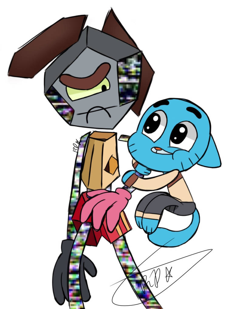 Tawog Fanart-Rob and Gumball sketch(Read desc) by CrystiliaLance on ...