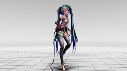 MMD miku greenershader effect test