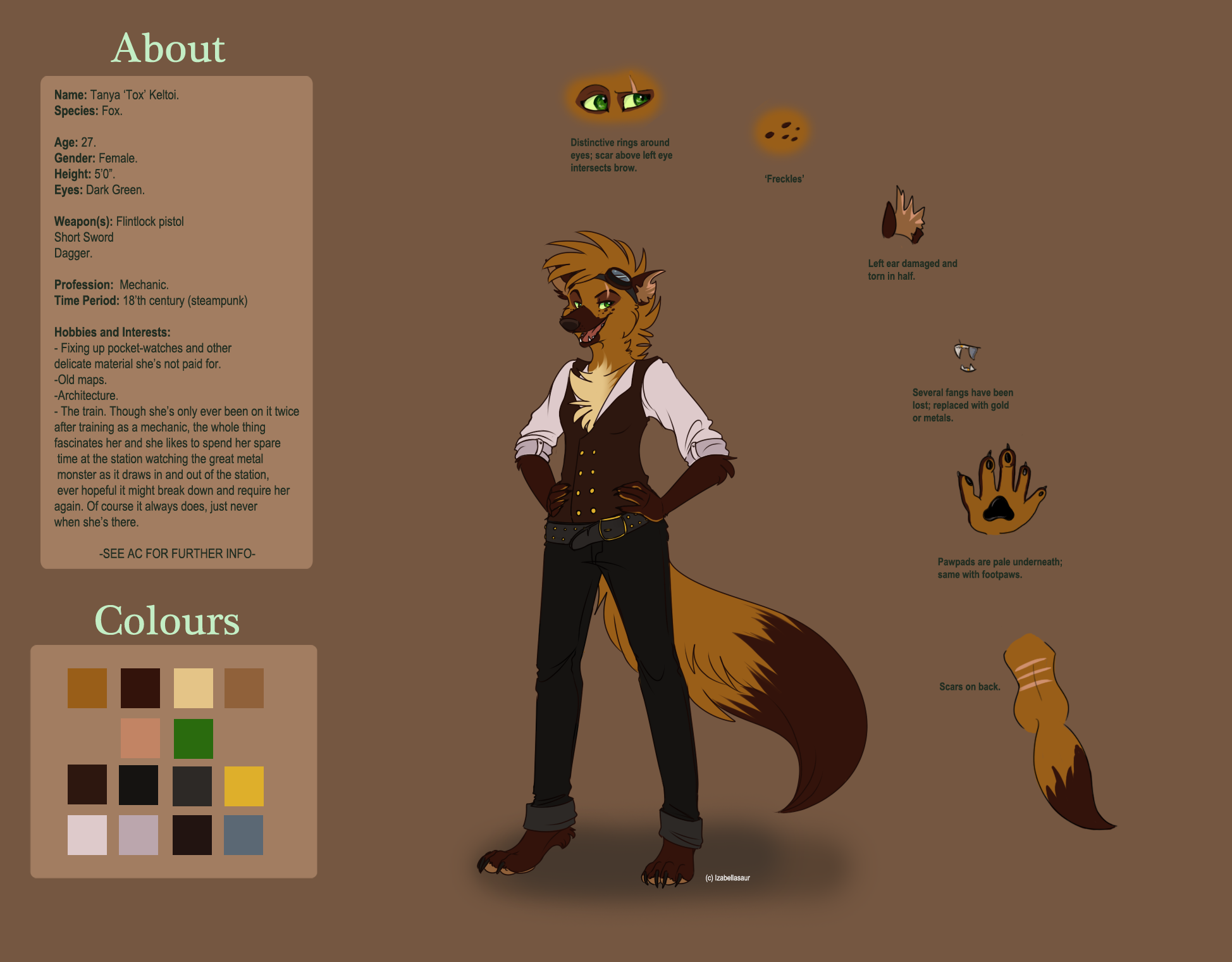 Fursona: Tanya 'Tox' 2013 Ref