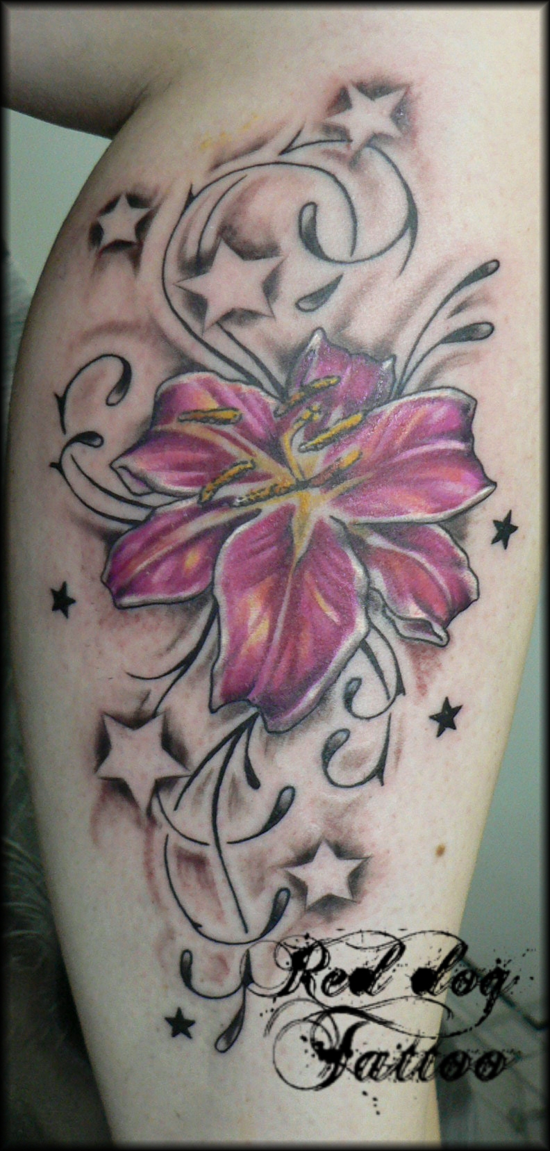 Stars and Flower Tattoo