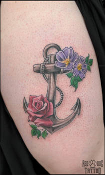 Girly Anchor Tattoo