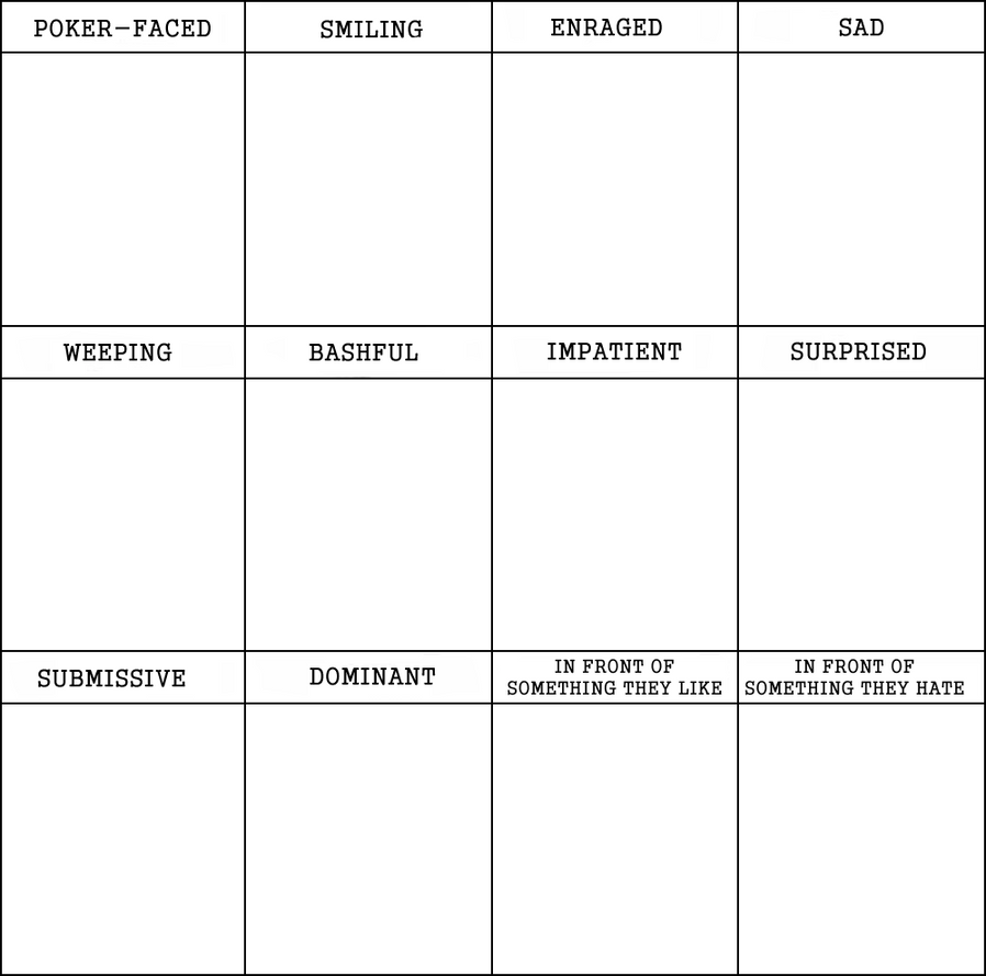 f2u emotions chart!!!! by DebilCuttie on DeviantArt