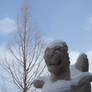 Asheville Gargoyle in Snow 1