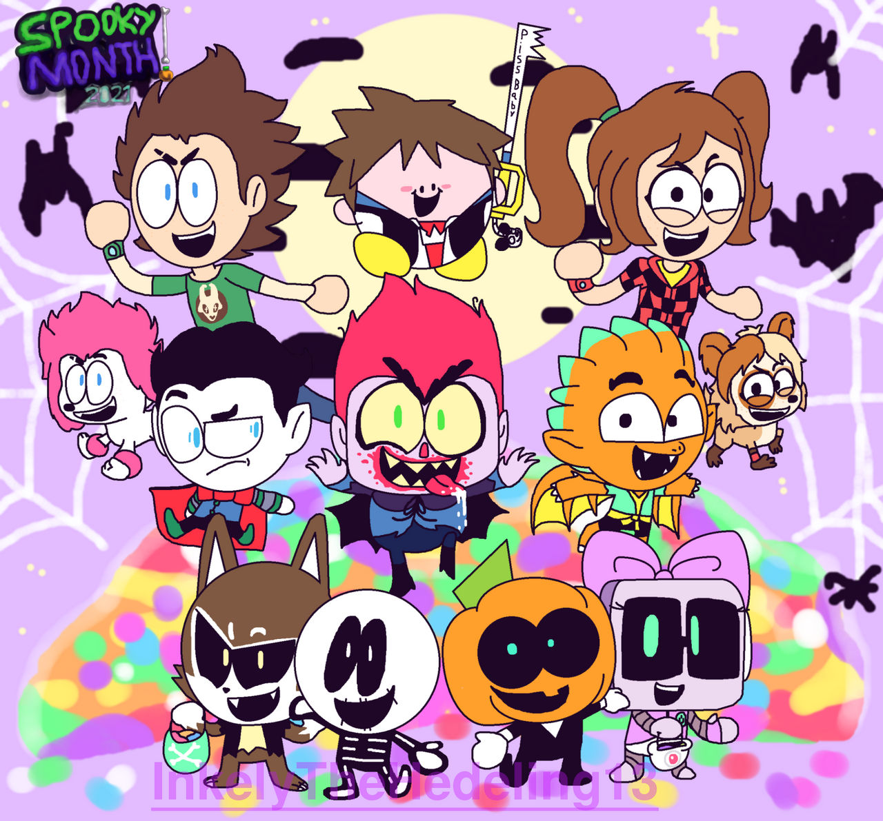 My OC's as Spooky Month characters (Part 2) by SuperMiles64 on
