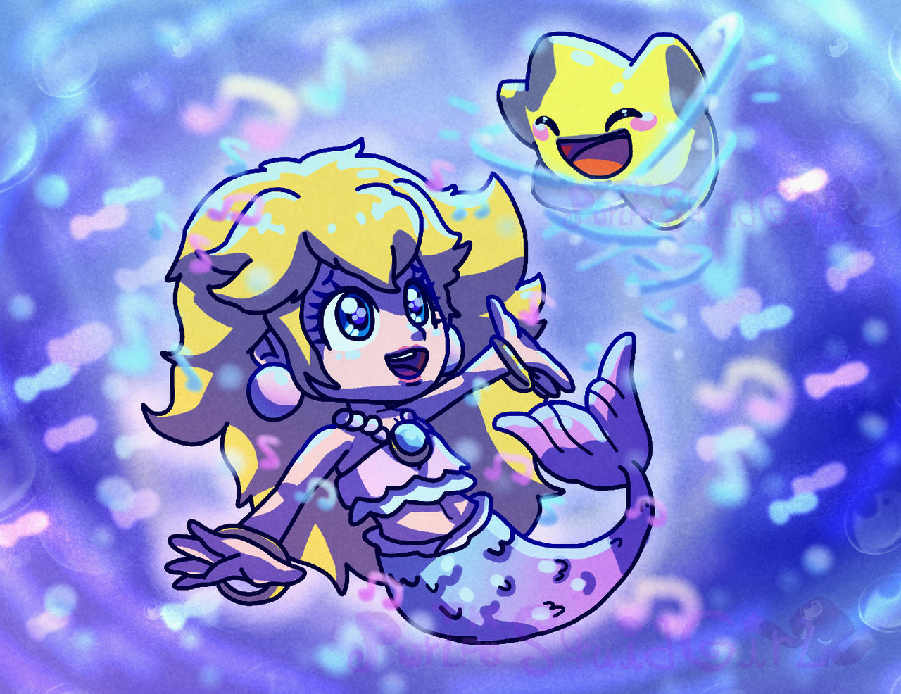 SmbXTlS: Oceanic Royalties (MerPeach and Starfy)
