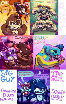 Crossover: Big Guy Tiny Girl Duos (With OCs) Doods