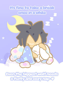 CRxSanrio: Werewolf Cookie and Cinnamoroll's cozy rest~♥ (Comfort Art)