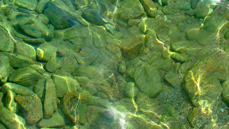 rocks in sea water