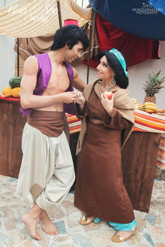 One day in the market place - Aladdin and Jasmine