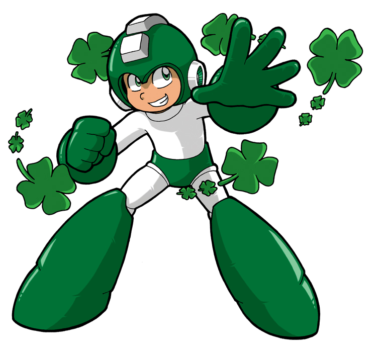 Clover Shield Mega Man detailed version