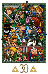 Zelda collage 30th anniversary