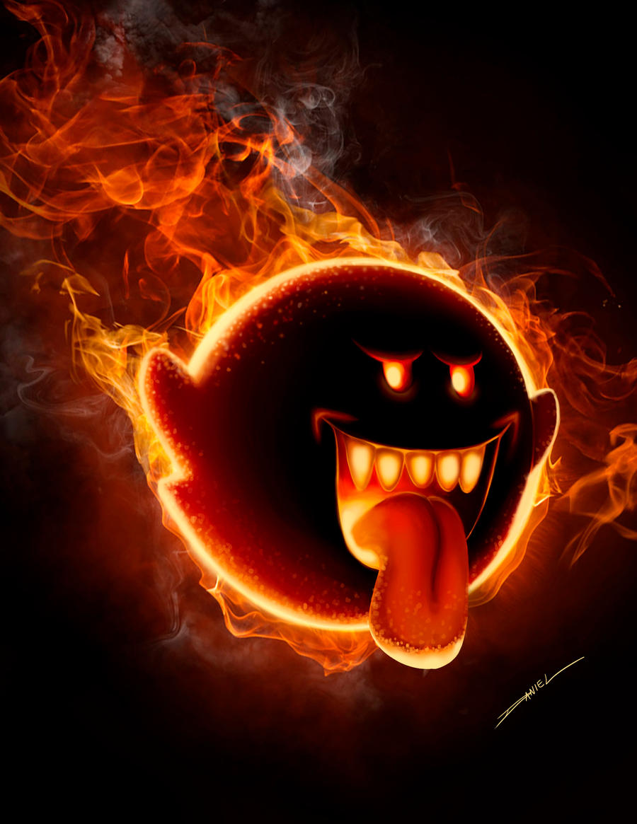 Fire Boo by HikaruIshiju on DeviantArt