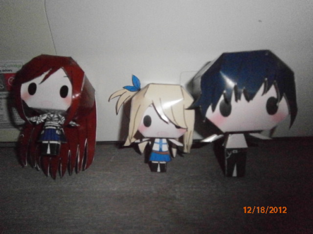 Erza, Lucy and Gray (chibi)