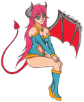 Sefiroth de Hellius the Neko-Succubus by StrawberrieMew