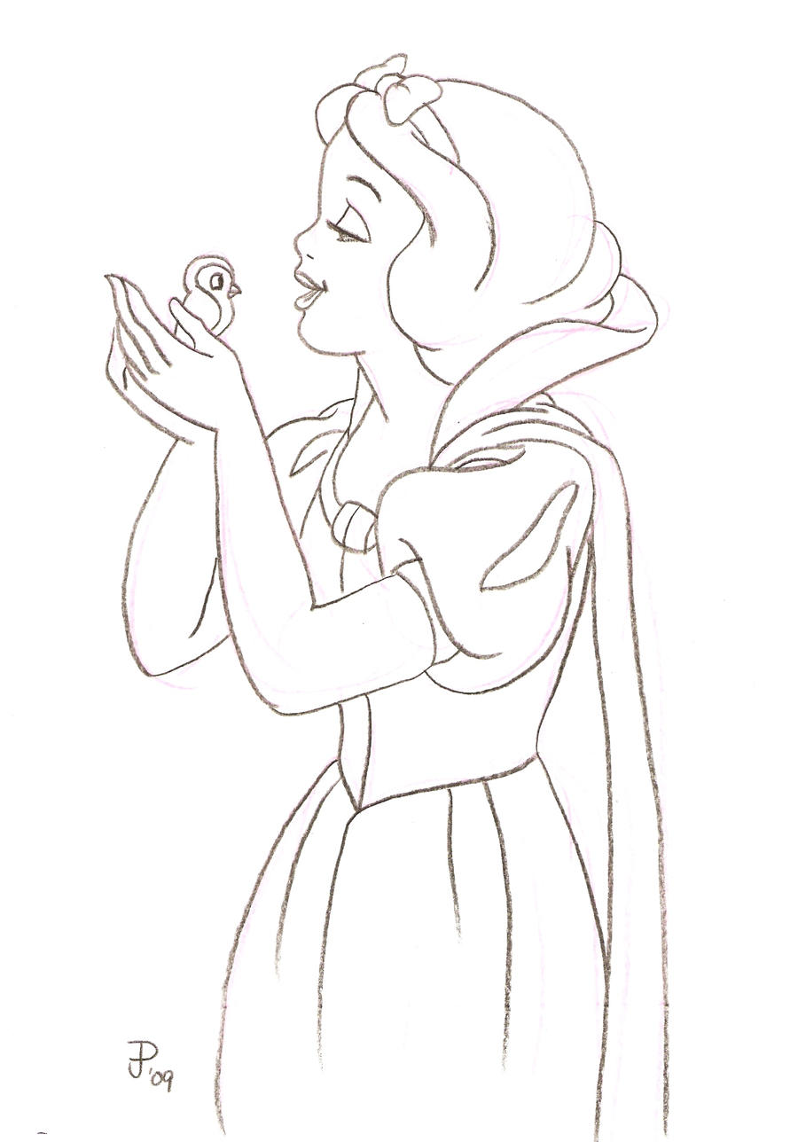 Snow White Sketch by Mickeyminnie on DeviantArt