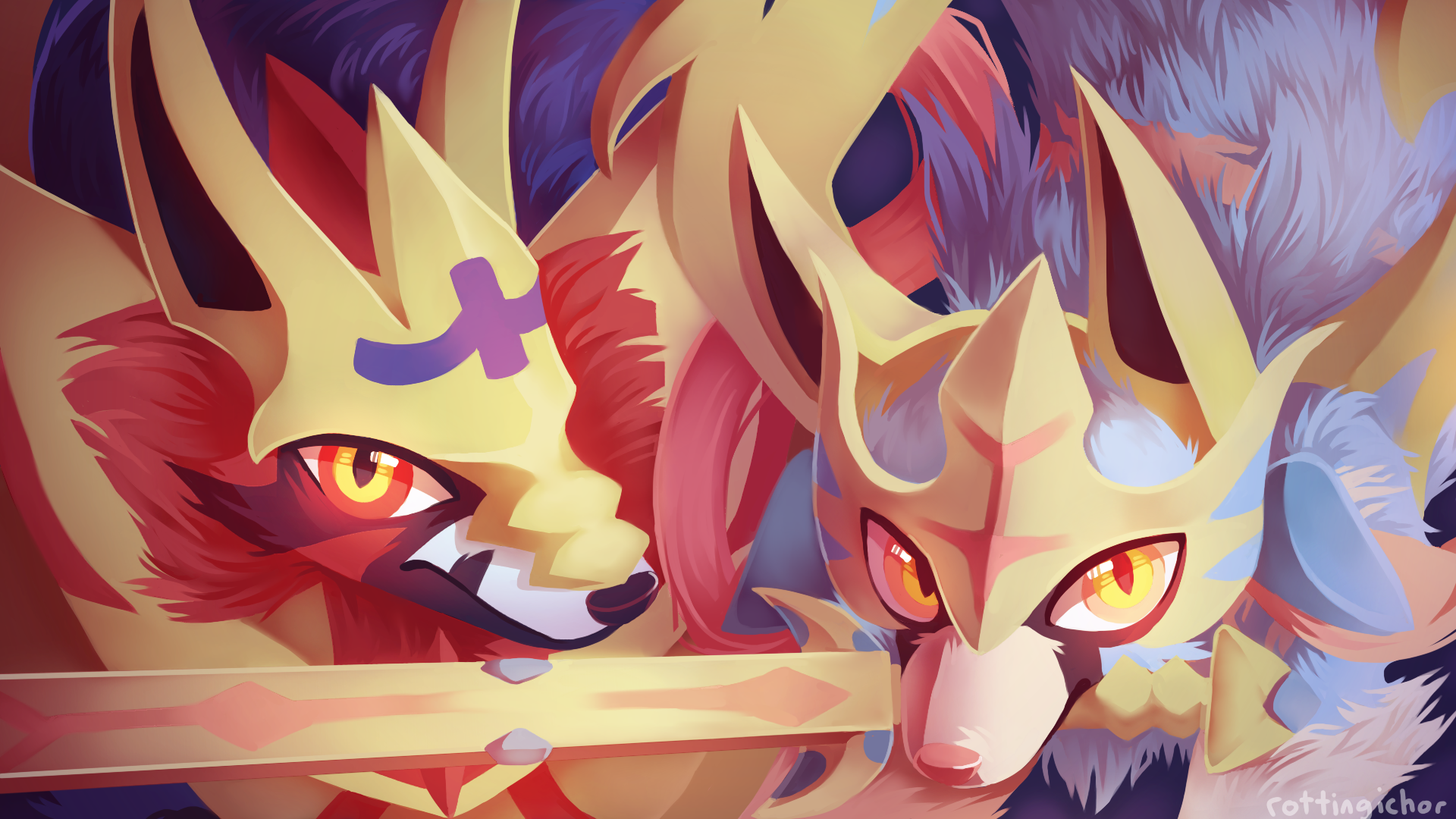 Zacian and Zamazenta by albrt-wlson on DeviantArt