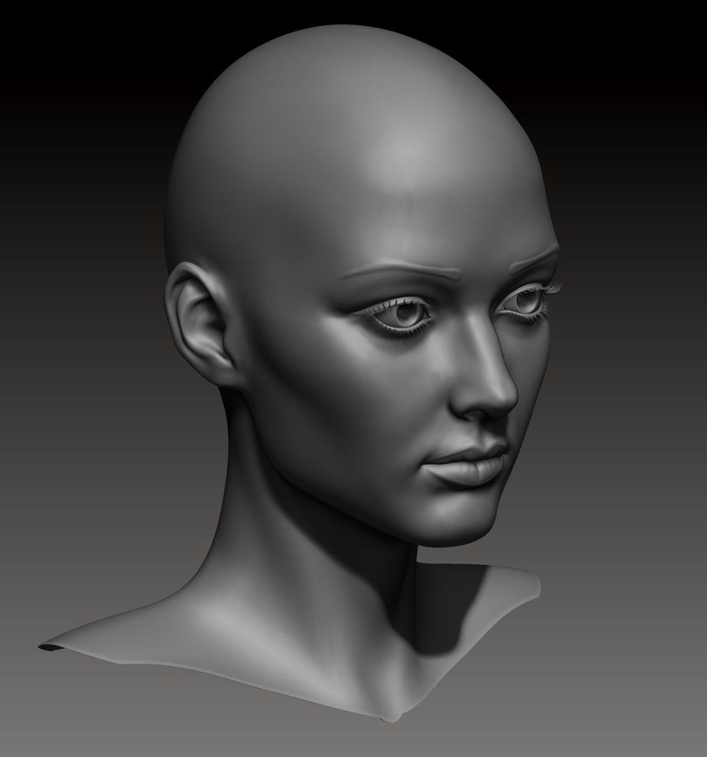 Female head sculpt