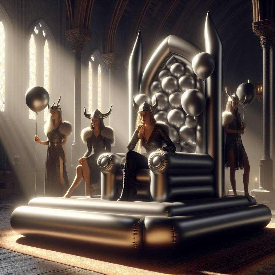 Float Throne Inflatable Throne (2) by XavierDoranAI on DeviantArt