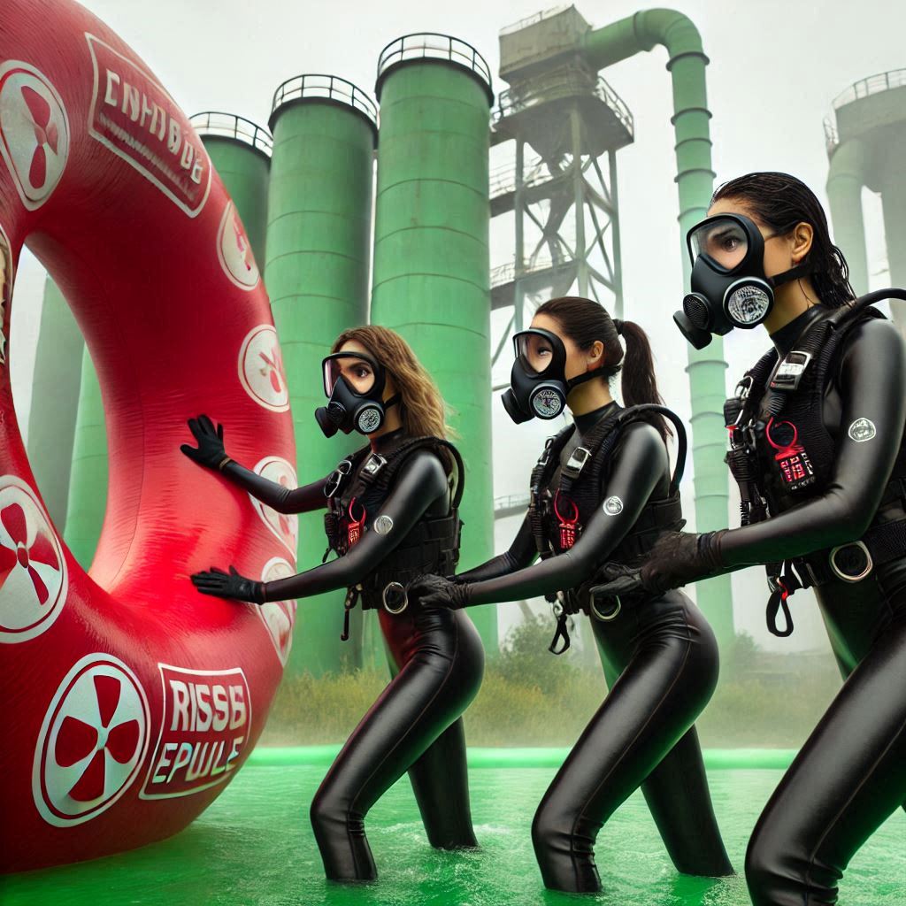 Anonymous Inflatable Diver Spies team - Inflatable ring play - factory by XavierDoranAI on ...
