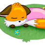 Sleepy marshmallow fox