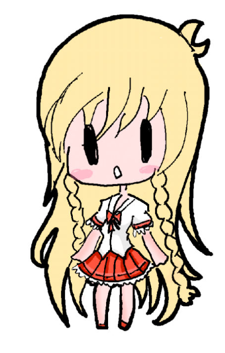 School girl chibi - sample by silverdreamx on DeviantArt