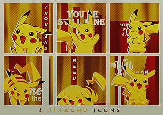 Pikachu Icon Set by Legilia