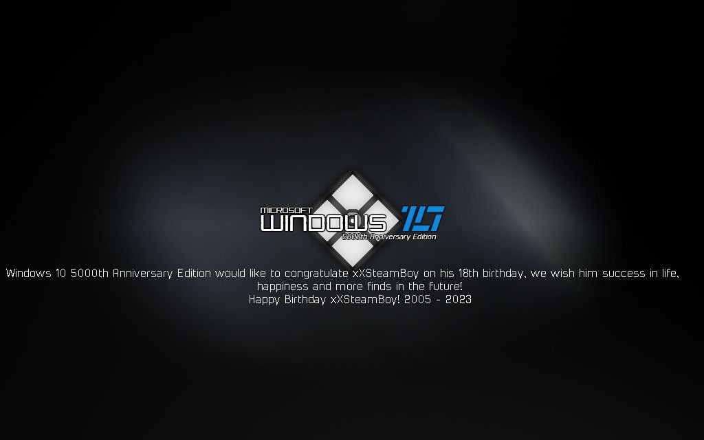 Windows 10 5000th Anniversary Edition Congrats by xXSteamBoy on DeviantArt