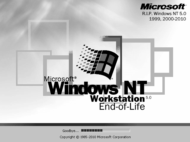 Windows NT 5.0 End-of-Life (2010) by xXSteamBoy on DeviantArt