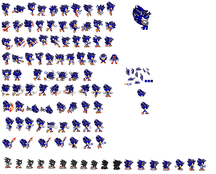 Multiverse Fleetway Super Sonic - sprite sheet by Swagboy567 on DeviantArt