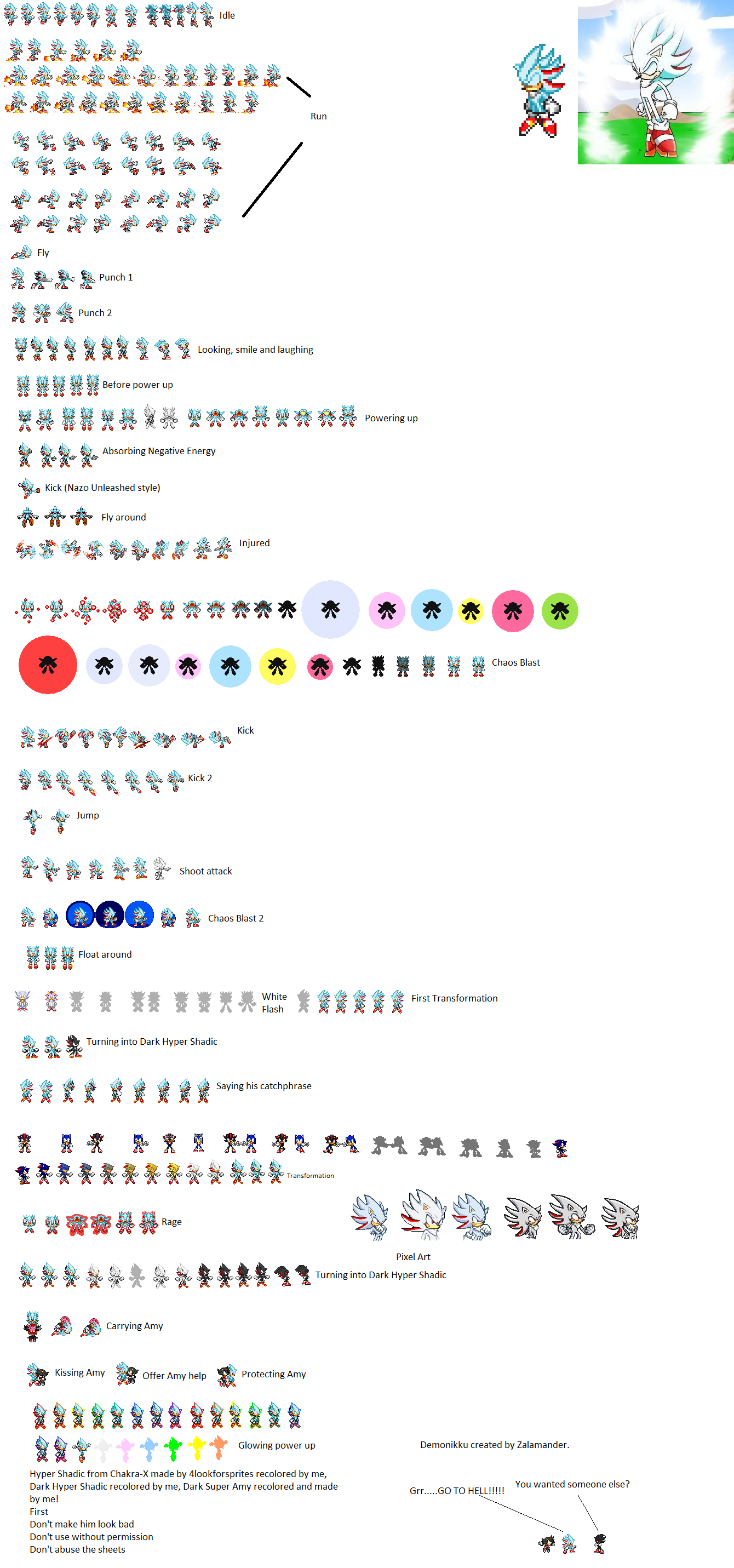 Shadic The Hedgehog Sprites Sheets WIP