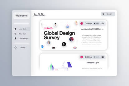 Dribbble desktop concept