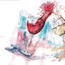 Glass and Wine / Watercolor / A-3