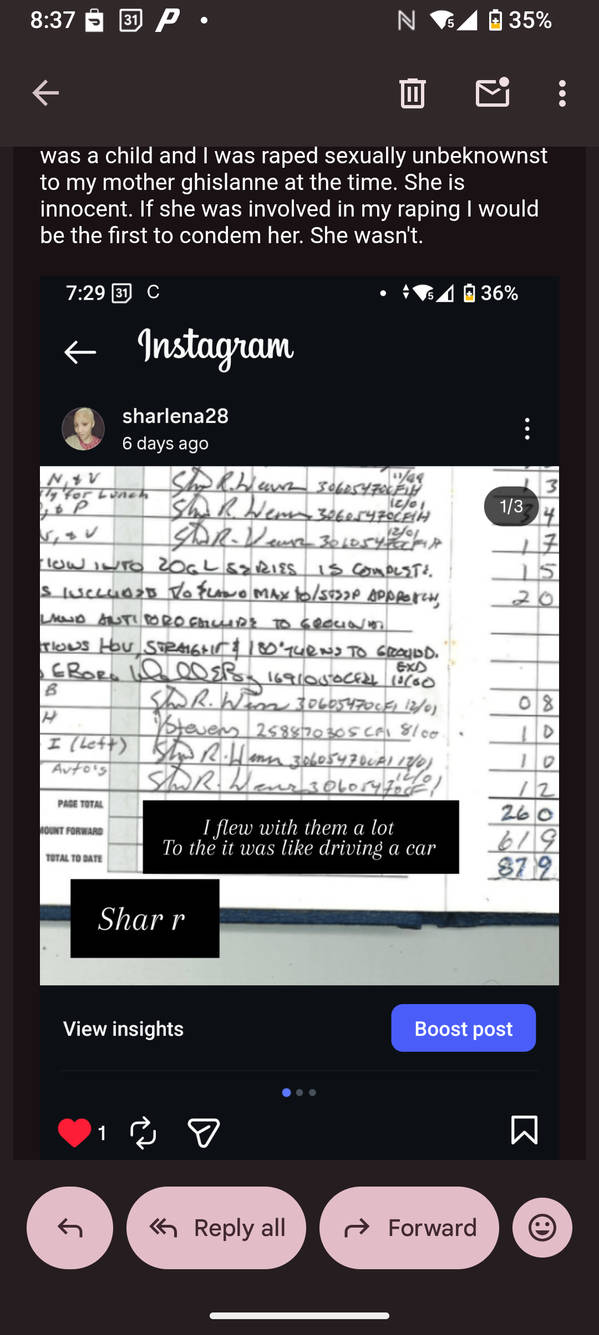 My name is Shar Roberts or Shar R in Epstein files by CIAGCRoberts on ...