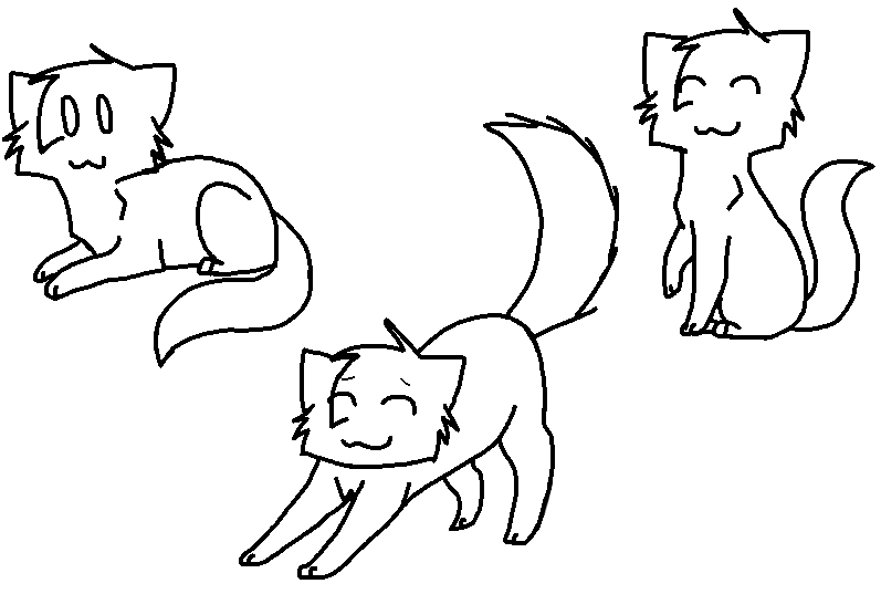 Cat Poses *Lineart*