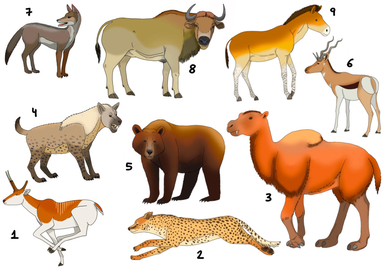 Alternative Pleistocene fauna of North America by alfecha on DeviantArt