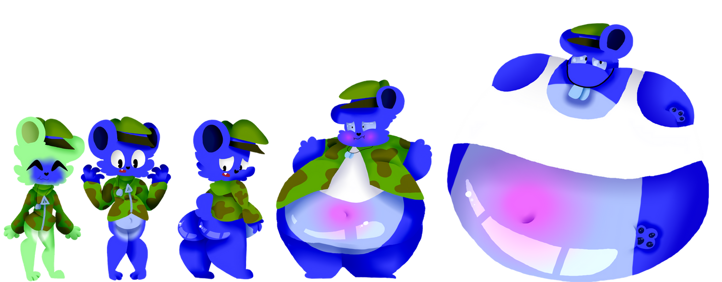 Flippy's Blueberry inflation (Commission) by Chubby-Dingo on