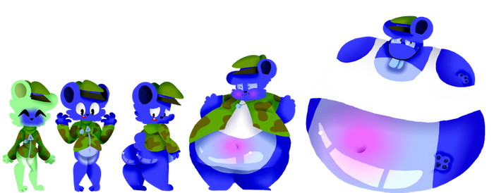Flippy's Blueberry inflation (Commission)
