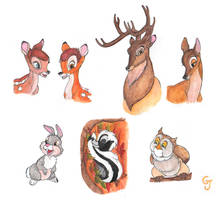 Bambi's friends and family