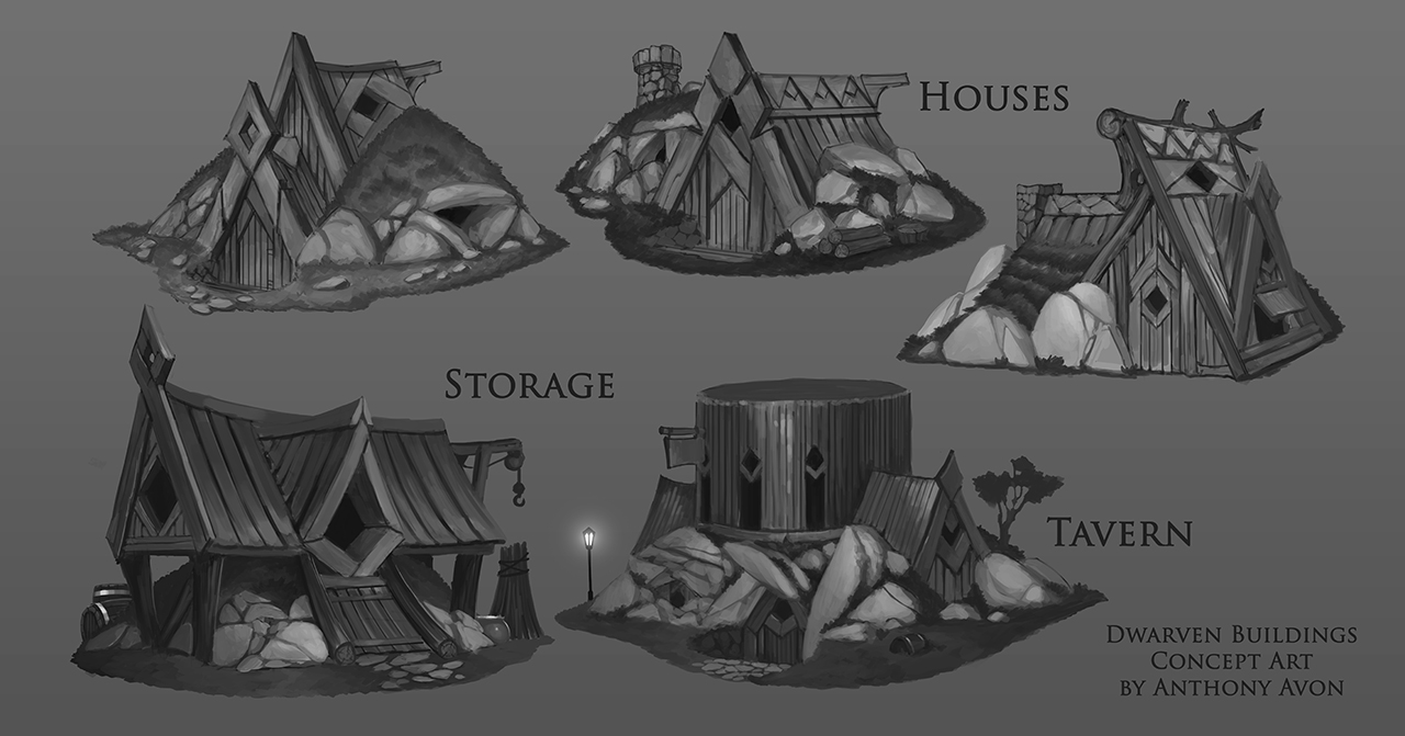 Dwarf Structures Dwarven Buildings by AnthonyAvon on DeviantArt