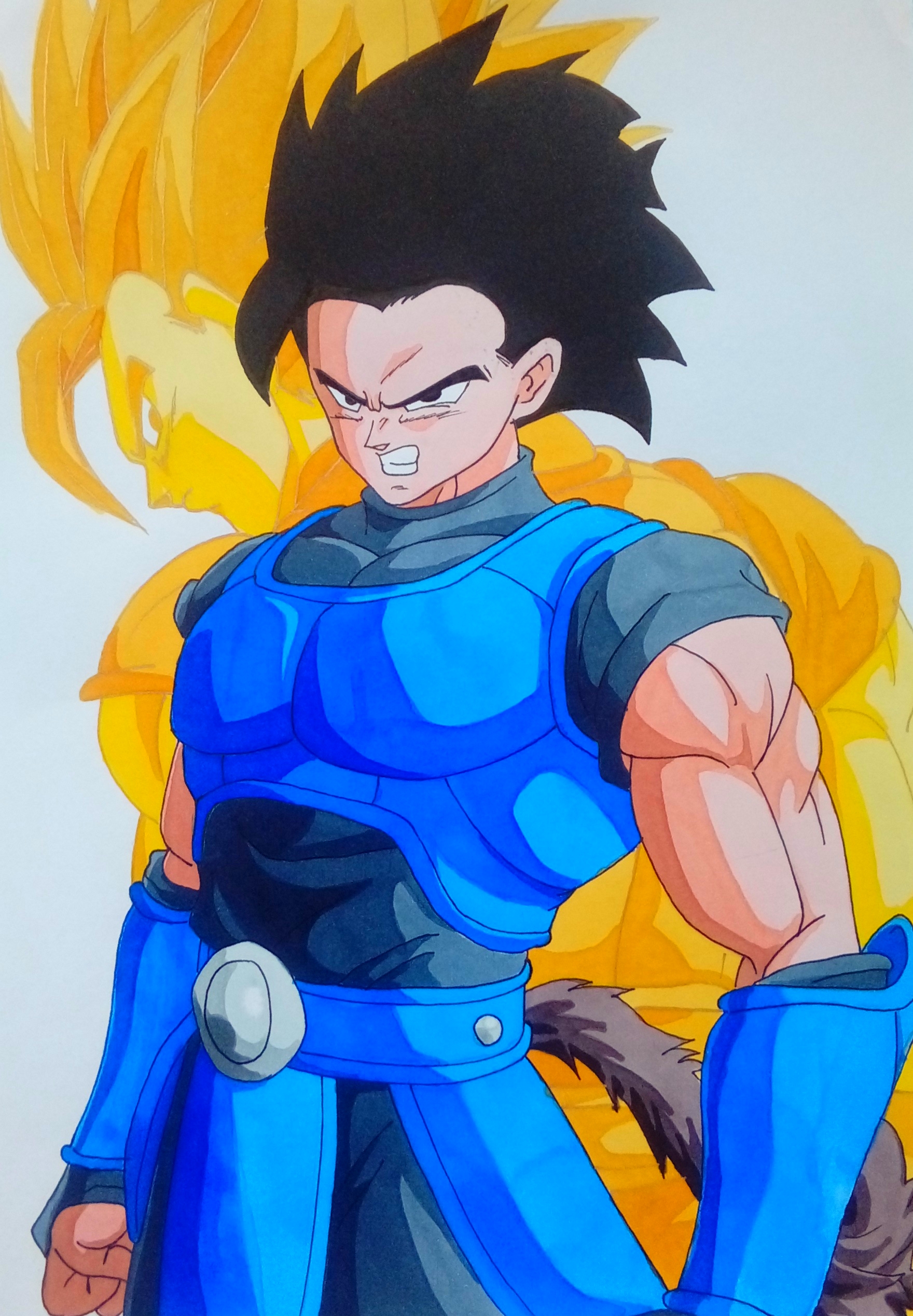 Shallot from dragon ball legends in the style of the dragon ball manga